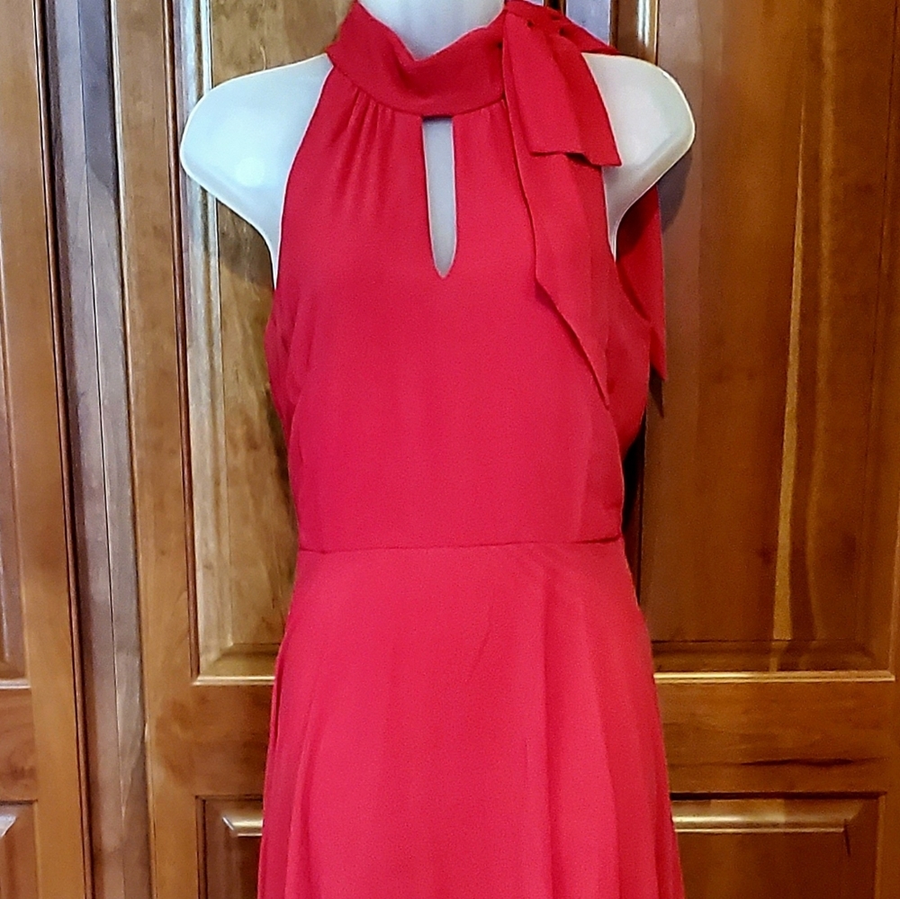 WHBM red maxi dress
